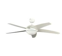 Silenzioso Ventilatore da Soffitto con Telecomando Ventola Lampada Bianco 132 CM