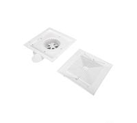Silenzioso ventilatore da soffitto per cucina e bagno, potente estrattore d'aria silenzioso con design salvaspazio, unità di ventilazione ABS bianca ad alta efficienza energetica, 20 x 20 cm (28 x 28