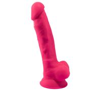 Silexd 7 - dildo con testicoli e ventosa - 17,5 cm (rosa)