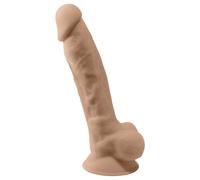 SilexD Model 1 Vibrating Premium Silicone Dual Density Dildo 8" with Remote Flesh