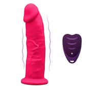 SILEXD - MODELLO PENE REALISTICO 2 ROSA + TELECOMANDO LRS 17 CM
