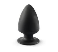 SilexD Premium Silicone Plug S/M/L Dual Density Thermo Reactive Anal Plug, Black