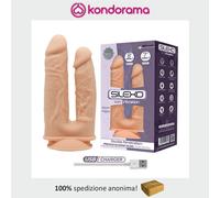 Silexd vibratore dildo doppio anale e vaginale in silicone memory termoreattivo