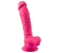 SILEXD Vibratore pene realistico 18 vibrazioni Telecomando Ventosa Impermeabile USB Rosa