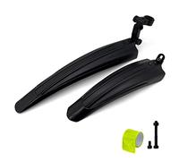 Silfrae Set di parafanghi per mountain bike standard regolabile da 66 cm, anteriore e posteriore (nero classico)