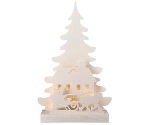 Silhouette Albero di Natale Bianco con Carrozza