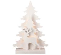Silhouette Albero di Natale Bianco con Renna