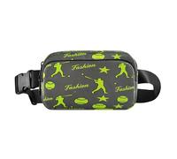 Silhouette Baseball Man Verde e Grigio Alla Moda Crossbody Bag Marsupio per donna d'affari Piccolo con Cinghia Regolabile per Viaggi Vacanza Corsa accessori para correr mujer