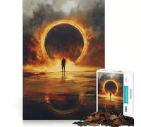 Silhouette Before Ring of Fire Puzzle da 1000 pezzi per adolescenti Puzzle solido Logic Giocattolo Calmo Divertimento Taglio di precisione Articolo di Babbo Natale Desiderio 38x52cm