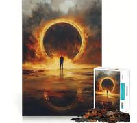 Silhouette Before Ring of Fire - Puzzle da 1000 pezzi per adulti - Gioco di logica e antistress - Taglio preciso - Regalo perfetto 38x26cm