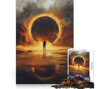 Silhouette Before Ring of Fire - Puzzle da 1000 pezzi per adulti - Gioco di logica e antistress - Taglio preciso - Regalo perfetto 38x26cm