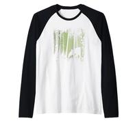 Silhouette Casual di tapiro nella Foresta al Crepuscolo Maglia con Maniche Raglan