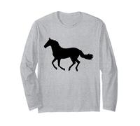 Silhouette Cavallo in Esecuzione Cavallo per equestri Maglia a Manica