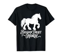 Silhouette del Cavallo da tiro Belga Horse Lover Maglietta
