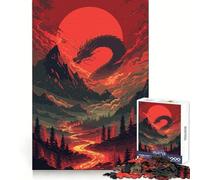 Silhouette del Drago di Montagna - Puzzle da 1000 pezzi per adulti - Gioco di logica e divertimento silenzioso - Taglio preciso - Regalo speciale 50x75cm