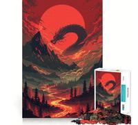 Silhouette del Drago di Montagna - Puzzle da 1000 pezzi per adulti - Gioco di logica e divertimento silenzioso - Taglio preciso - Regalo speciale 50x75cm