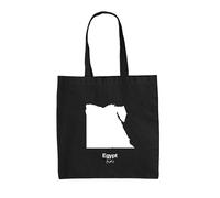 Silhouette Del Paese Egitto - Borsa In Tela - Cairo Africa Viaggio Regalo Nilo