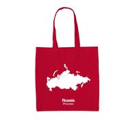 Silhouette Del Paese Russia - Borsa In Tela - Mosca San Pietroburgo Russa