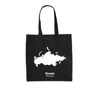 Silhouette Del Paese Russia - Borsa In Tela - Mosca San Pietroburgo Russa