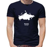 Silhouette Del Paese Russia Maglietta Uomo - Mosca - San Pietroburgo - RUSSO