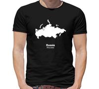 Silhouette Del Paese Russia Maglietta Uomo - Mosca - San Pietroburgo - RUSSO