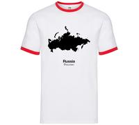 Silhouette Del Paese Russia - Ringer Da Uomo - Mosca San Pietroburgo Russo