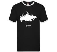 Silhouette Del Paese Russia - Ringer Da Uomo - Mosca San Pietroburgo Russo