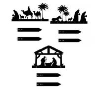Silhouette Del Presepe, Cartello Da Giardino, Decorazione, Facile Da Usare con