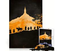 Silhouette del Viaggio della Compagnia verso la Torre Puzzle 1000 Pezzi per Adolescenti Giocattolo che Stimola la Logica Gioco Rilassante Premium Edge Art da Collezione 38x52cm