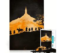 Silhouette del Viaggio della Compagnia verso la Torre Puzzle da 1000 pezzi per adolescenti Ricorda Migliora Mente Calma Ritaglia Arte Chiara Collezionabile 38x26cm