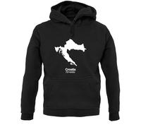 Silhouette Della Croazia - Felpa - Croato - Paese - Viaggio - Zagabria