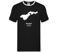 Silhouette Dell'Armenia - Ringer Da Uomo - Regalo Con Bandiera Del Paese Armeno
