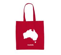 Silhouette Dell'Australia - Borsa Tote In Tela - Bandiera Del Paese Australiano