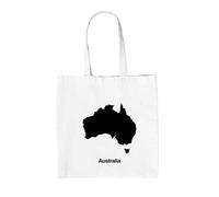 Silhouette Dell'Australia - Borsa Tote In Tela - Bandiera Del Paese Australiano