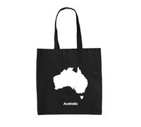 Silhouette Dell'Australia - Borsa Tote In Tela - Bandiera Del Paese Australiano