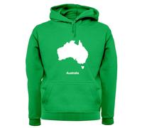 Silhouette Dell'Australia - Felpa Per Adulti - Bandiera Del Paese Australiano