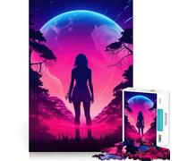 Silhouette dell'infinito Puzzle da 1000 pezzi per adolescenti Gioco di esercizi mentali Rilassamento mentale Design Assemblaggio Lista dei desideri di Babbo Natale 38x52cm
