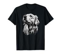 Silhouette di cane Golden Retriever Pet Lovers vintage retrò Maglietta