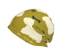 Silhouette di Cane West Highland Animal West,Cappello in Maglia di Poliestere, Berretto con Passamontagna, Berretto da Corsa