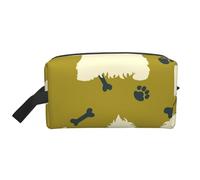 Silhouette di cane West Highland Animal West, organizer per cosmetici di grande capacità, borsa da viaggio per il trucco da donna