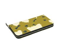 Silhouette di cane West Highland Animal West, Portafogli in pelle PU, grande capacità, portafoglio con pochette per uomo e donna