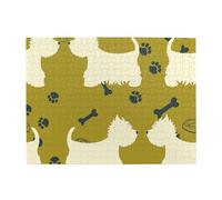 Silhouette di cane West Highland Animal West, puzzle da 500 pezzi per adulti - puzzle in legno per adulti e anziani