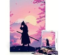 Silhouette di Ronin Samurai, puzzle da 1000 pezzi per adolescenti, stimola la memoria, favorisce la calma, stimola la fantasia, crea una piacevole sorpresa (38x52cm)