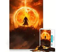 Silhouette di un guerriero - Puzzle da 1000 pezzi per adolescenti - Gioco di logica e antistress - Taglio netto - Lista dei desideri di Babbo Natale 38x26cm