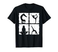 Silhouette di yoga per gli amanti dello yoga Maglietta