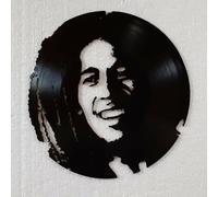 Silhouette disco in vinile Bob Marley reggae musica pace decorazione