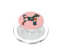Silhouette floreale cane per Labradoodle o Gooldendoodle Mom PopSockets PopGrip per MagSafe