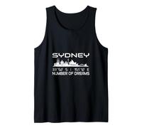 Silhouette GPS Coordinate Australia Vacanze Skyline Sydney Canotta