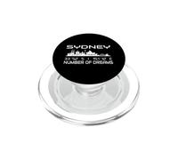 Silhouette GPS coordinate Australia vacanze Skyline Sydney PopSockets PopGrip per MagSafe