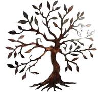 Silhouette In Metallo di Olivo, Arte Astratta Della Decorazione Della Parete Dell'albero Del Metallo, Sculture da Parete In Metallo 3D, L'ornamento di Arte Della Parete (Size : 17.7IN/45cm)